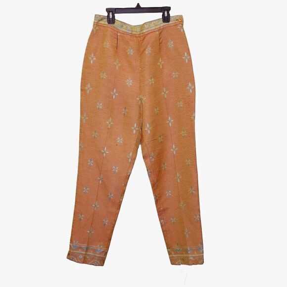 Vintage High Rise Patterned Pants Sz 10 - Picture 1 of 6